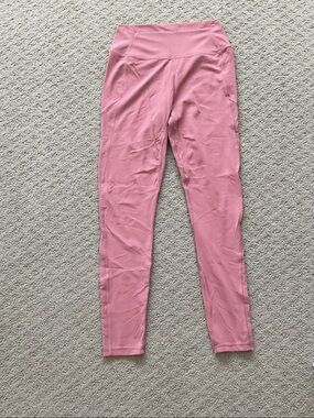 High-Rise Pink Women's Leggings with Wide Waistband 0556